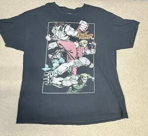 Street Fighter Capcom Graphic T-Shirt 2XL Black